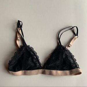 black bralette